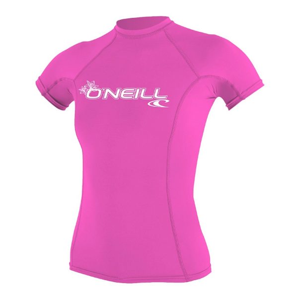 ONeill BASIC 50+ Short Sleeve Womens Pink Rashguard 2019