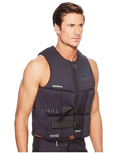 ONeill Assault Mens Neoprene Life Vest Black 2024 Discount Life Jacket